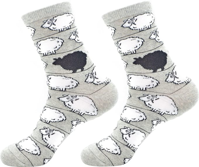 Robin Ruth - Zwarte schaap - Grijs - Dames sok - Maat 36-42