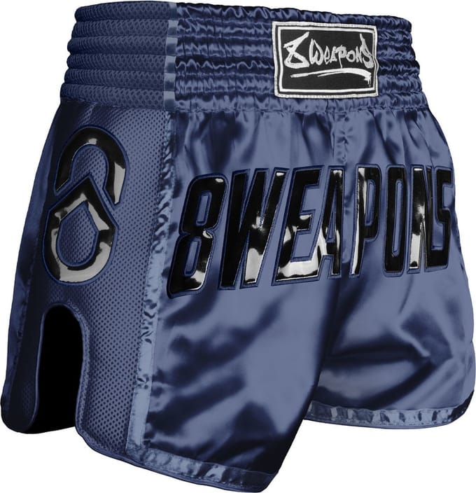 8 Weapons Muay Thai Short Super Mesh Grand Blue - S