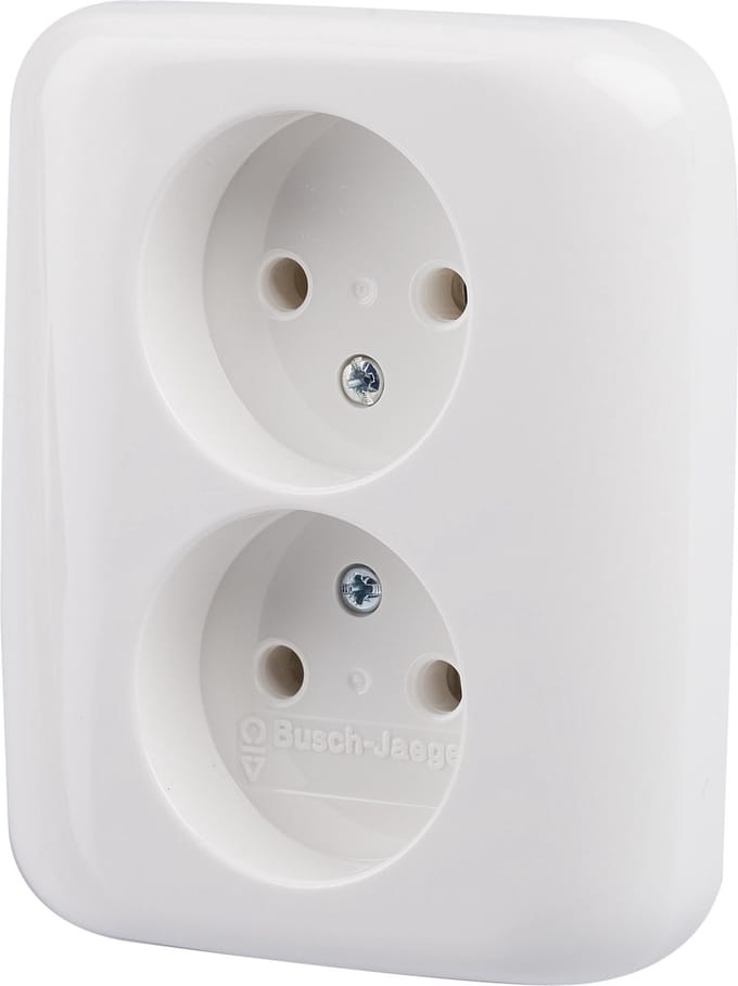 Busch Wandcontactdoos s1 Dubbel