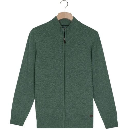 Baileys Vest Full Zip Front Body Structure Knit Dark Forest / male