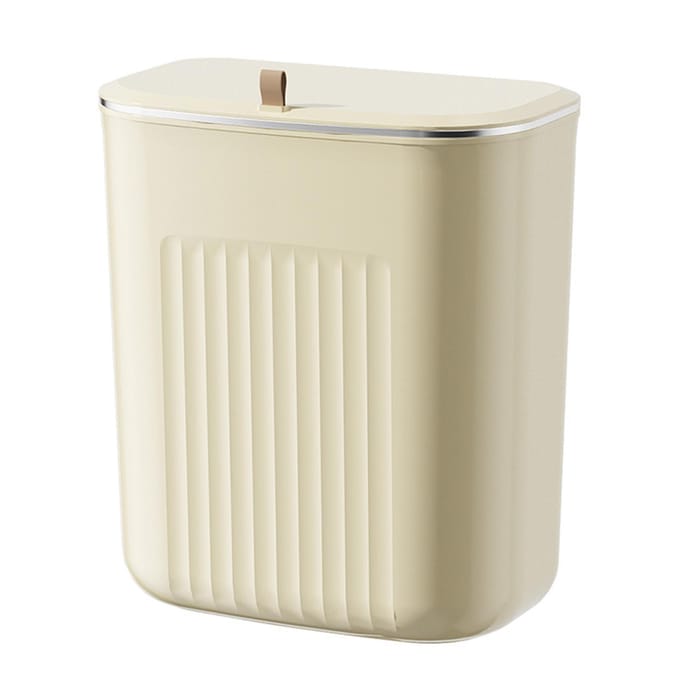 Poubelle murale peu encombrante, grande capacité, design esthétique, robuste, suspendue Small white