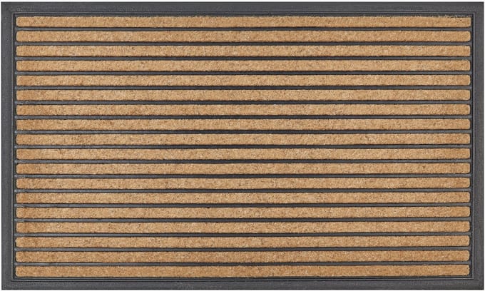 ZAGROS - Deurmat - Natuurlijk/Zwart - 40 x 60 cm - Polyester