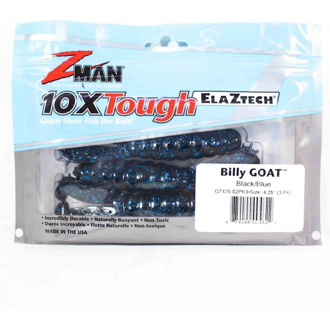 Zman Soft Lure Billy Goat 4,25 Inch 3/Pack Zwart Blauw (4622) white