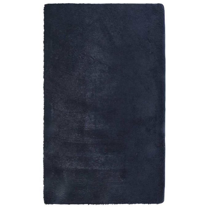 vidaXL - Hoogpolig - vloerkleed - NAVARRA - 60x100 - cm - polyester - marineblauw