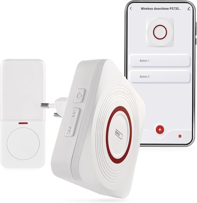 Draadloze Wifi Deurbel Set met App Melodieën en Groot Bereik