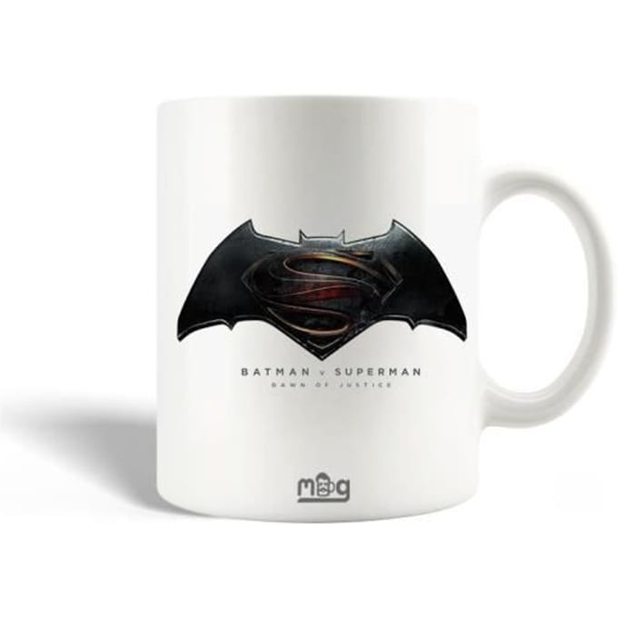 Mug en Céramique - Batman v Superman - 30cl - Blanc - Compatible Lave-Vaisselle - Rond