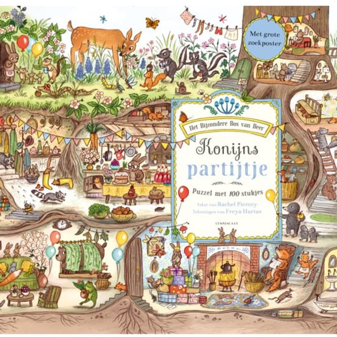 Konijns Partijtje Puzzel - Rachel Piercey