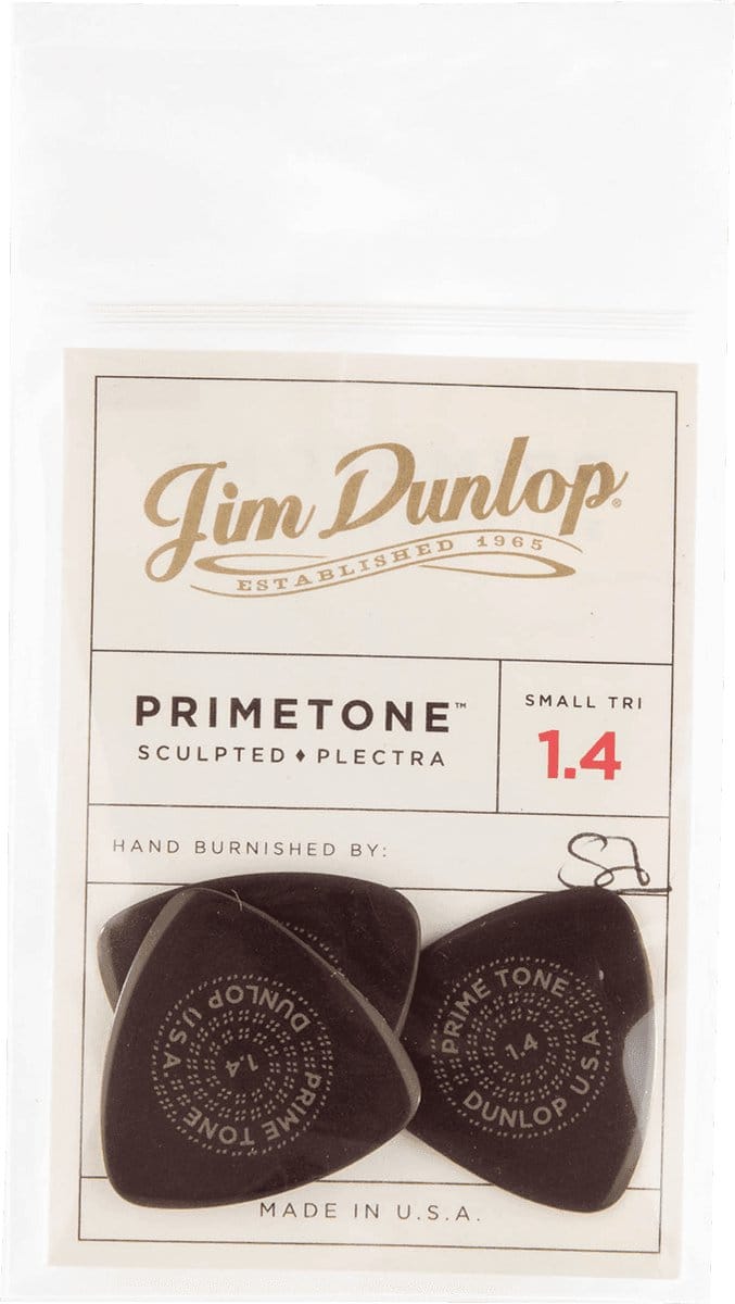 Jim Dunlop Primetone - Plectrums - Small Triangle Smooth - Ultex 1,40 mm - Player's Pack 3 Stuks