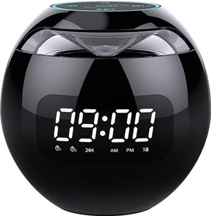 Klok Kleurrijke Bluetooth Wekker Klok Speaker Mini Draagbare Huishoudelijke Bal Vorm Oplaadbaar Bluetooth Speaker