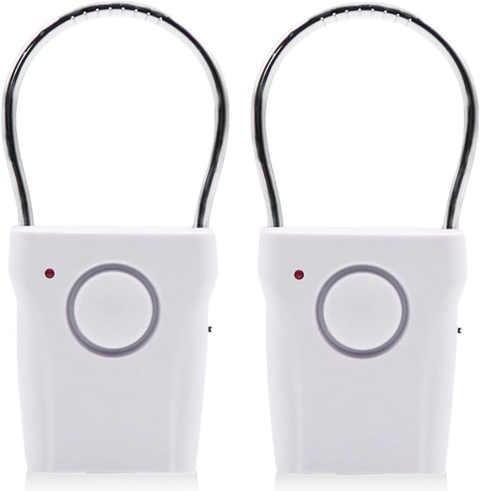 Deurgreep Alarm - Elektronisch Inbraakalarm - Veiligheid Thuis - 120 dB Geluid - Set van 2 - Wit