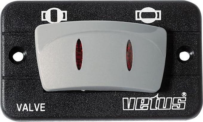 Bedieningspaneel voor Elektr. Afsluiters VETUS MV serie 24 Volt