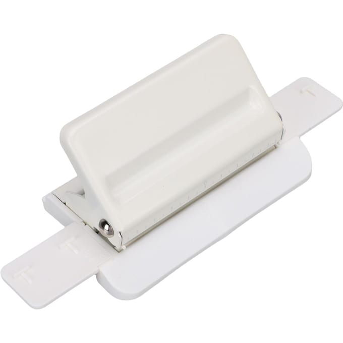 Perforatrice Champignon 4 Trous 3 Feuilles Capacité 100g Perforatrice Multifonctionnelle pour Documents et Projets white