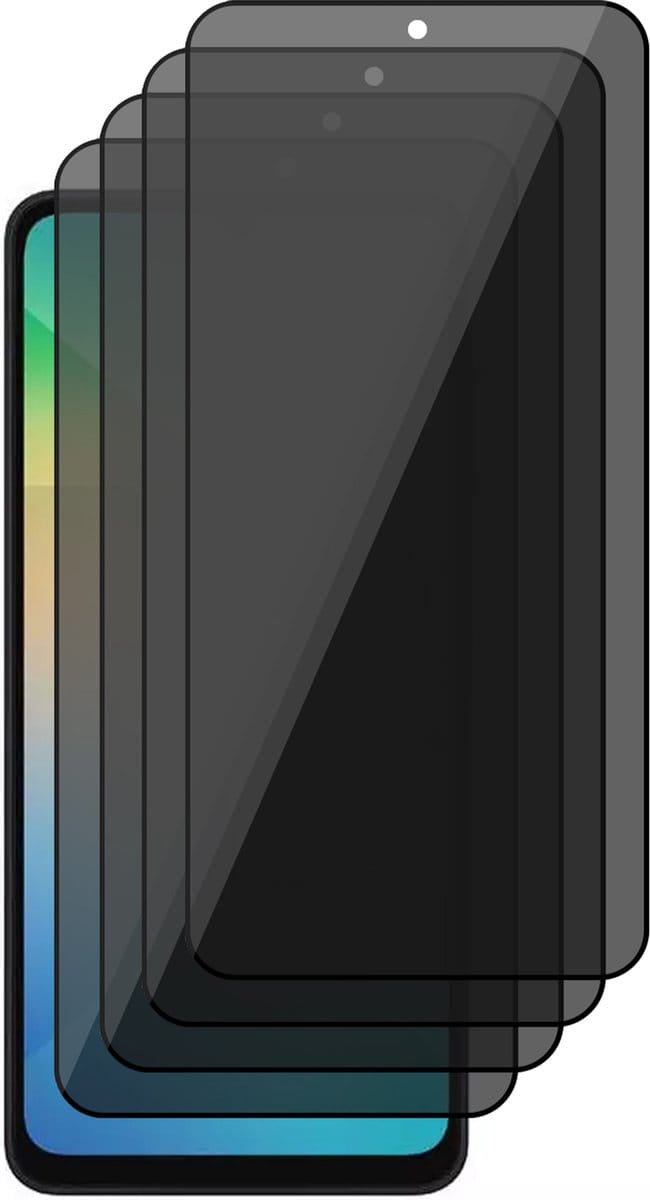 Privacy Screenprotector geschikt voor Samsung Galaxy A06 - 4x Volledig Dekkend Glas Screen Protector