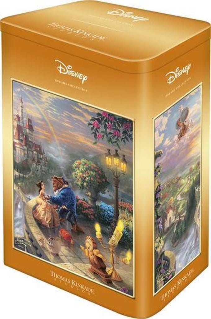 Schmidt Puzzle Tin - Thomas Kinkade: Disney - Beauty and the Beast (500 Pieces) 2D Puzzels