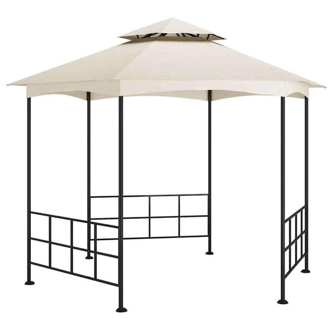 vidaXL - Prieel - met - zijwanden - 3,1x2,7 - m - crèmekleurig