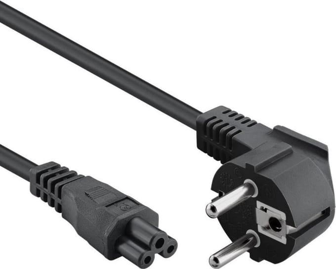 Schuko naar C5 apparaatsnoer - 2 meter - Zwart - Allteq