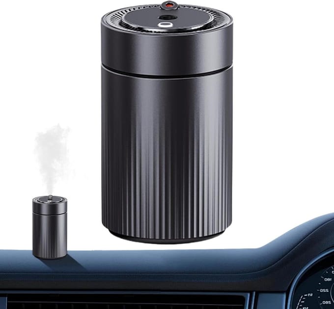 Auto Geur Diffuser - Luchtverfrisser Auto - Comfortabele Autoritten - Sterrenhemel Projectie - 11.35 cm - Zwart