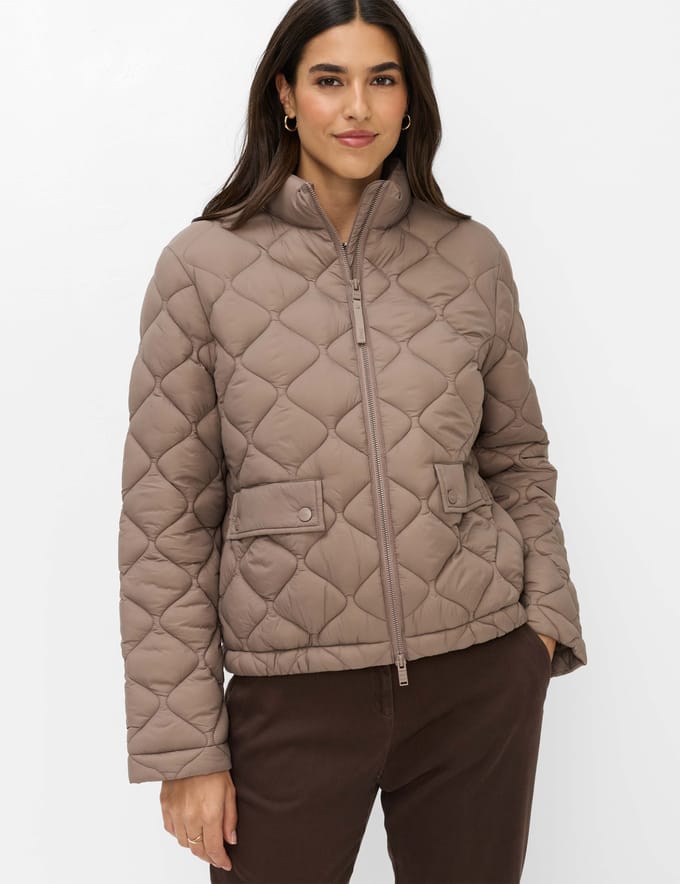 Brax Dames Jas  Style KYLA warm greige, lichtbruin, maat 38