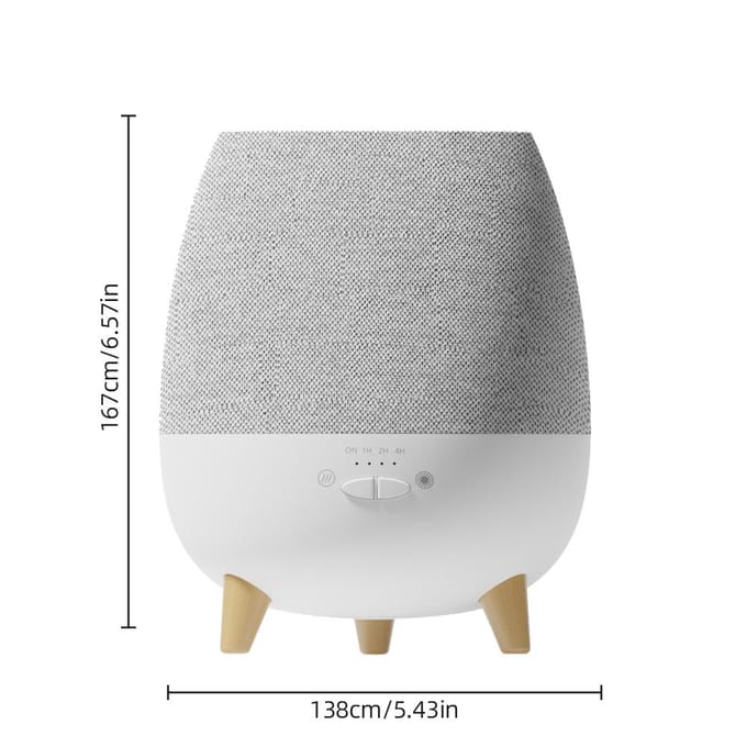 Diffuseur d'huiles essentielles avec télécommande, minuterie 1H/2H/4H, brume parfumée d'aromathérapie silencieuse de 300ml blanc