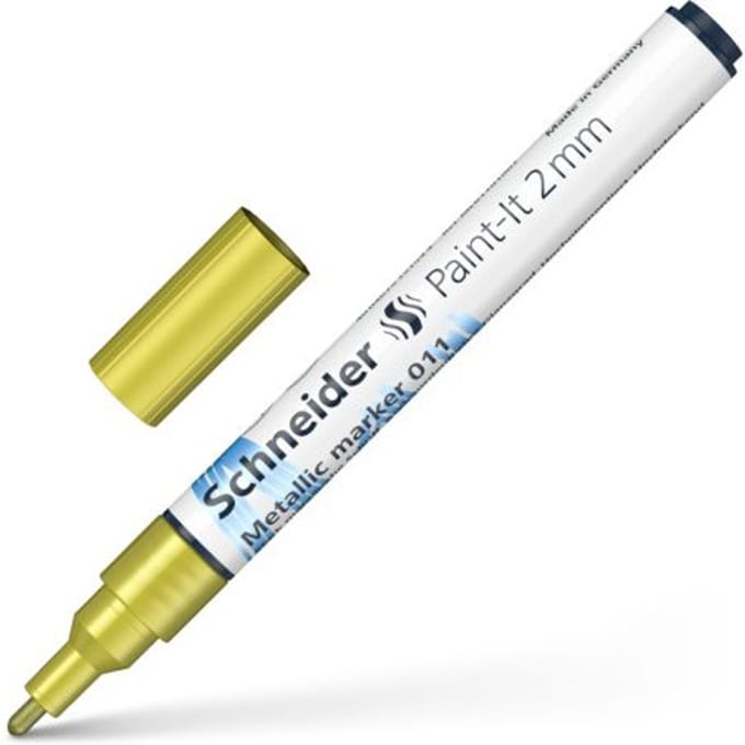 Schneider metallic marker - Paint-It 011 - lijnbreedte 2mm - geel metallic - S-ML01101063