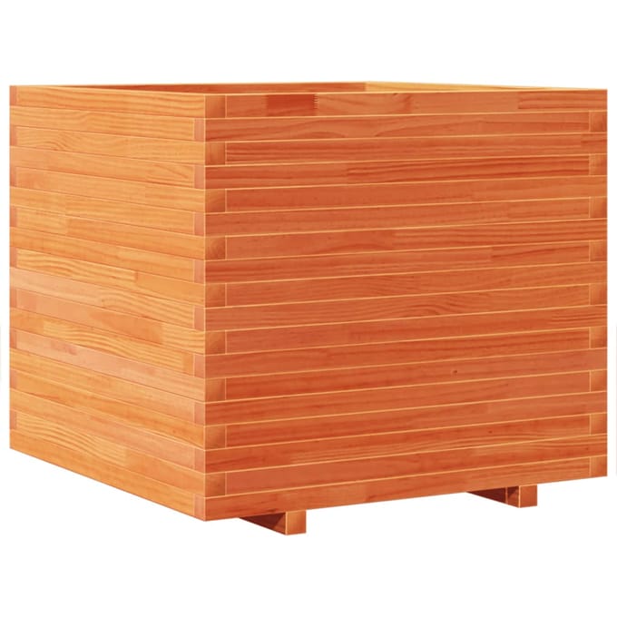 vidaXL - Plantenbak - 80x80x72 - cm - massief - grenenhout - wasbruin