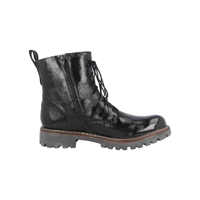 Josef Seibel - MARTA 02 - Hoge sneakersVeterlaarzenDames veterschoenenDames sneakersHalf-hoge schoenen - Kleur: Zwart - Maat: 39