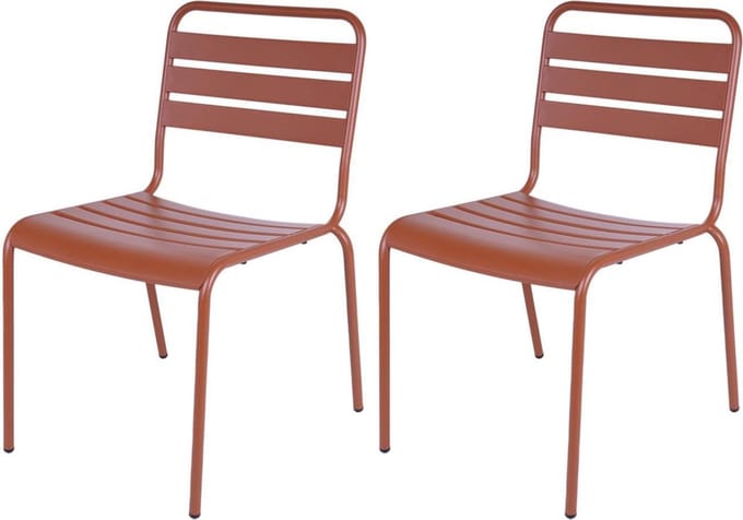 MaximaVida metalen tuinstoel Max roestbruin - doos per 2 stuks