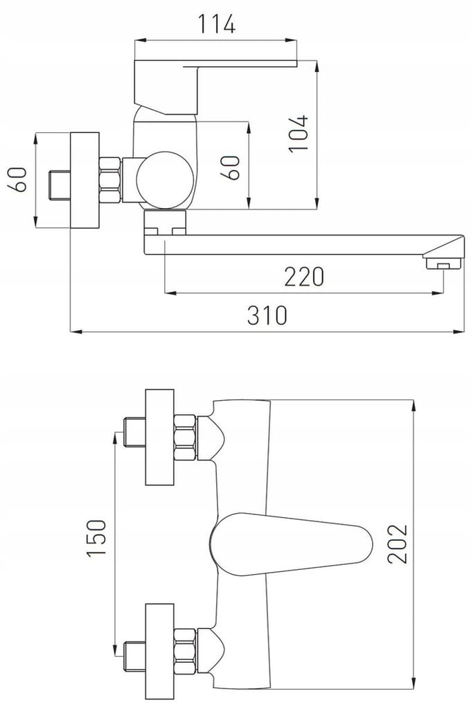 Ferro Algeo Wandkraan Keuken Chroom BAG5