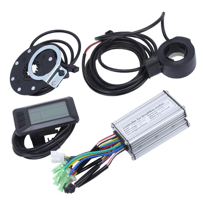 36V48V 250W Elektrische Motor Borstelloos 7A Controller Kit met KTLCD7U Display Paneel Sensor Gasklepel black
