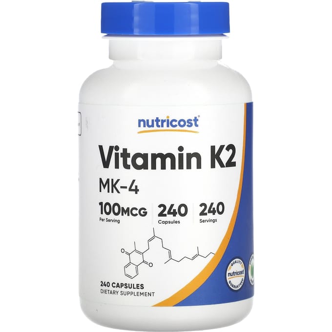 Vitamine K2 MK-4, 100 mcg, 240 Capsules