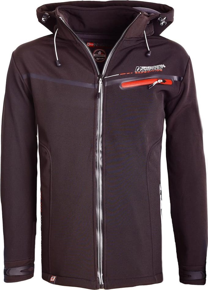 Geographical Norway Softshell Jas Zwart Turbo Dry Tapaya - S