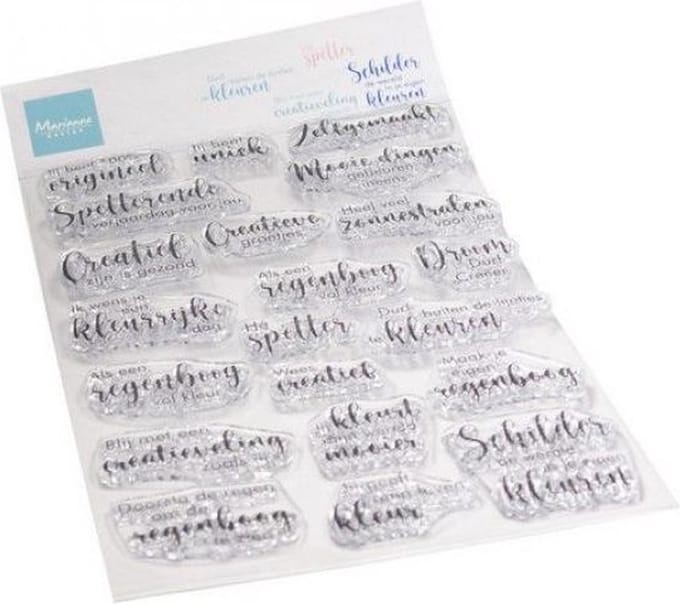 Clear Stamps, Kleurige groetjes, CS1166