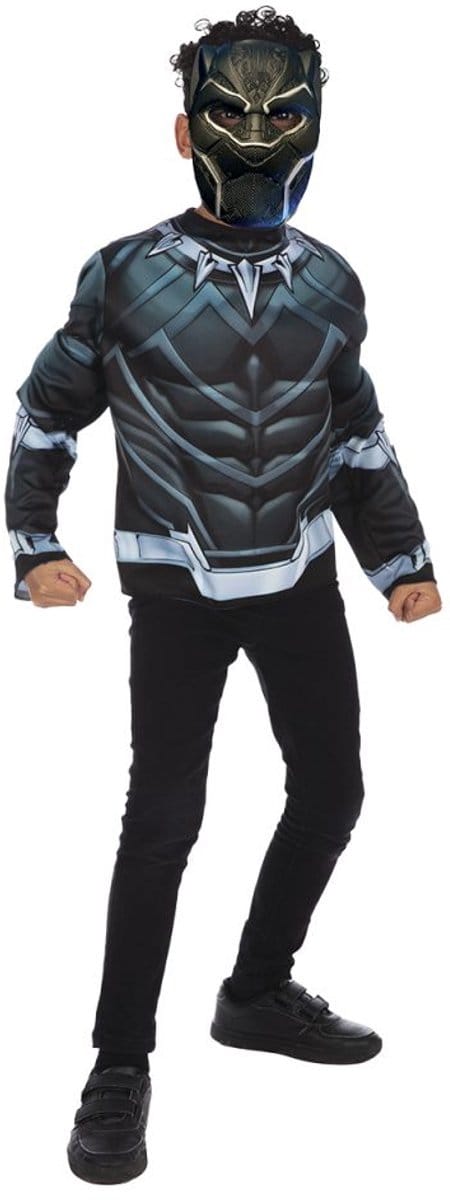 Black Panther Top And Mask Costume Child