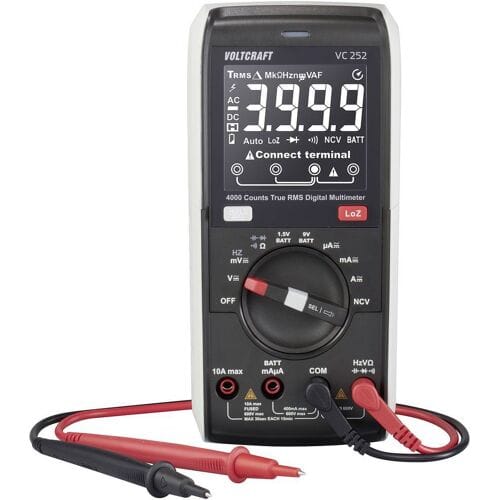 VOLTCRAFT VC252 Multimeter Digitaal LoZ CAT III 600 V Weergave (counts): 4000