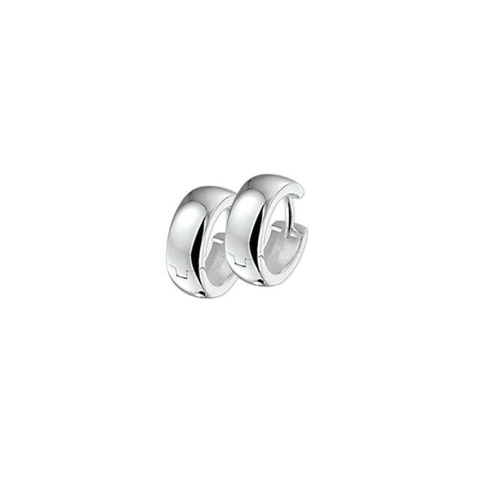 The Jewelry Collection Klapoorringen Bol - Zilver