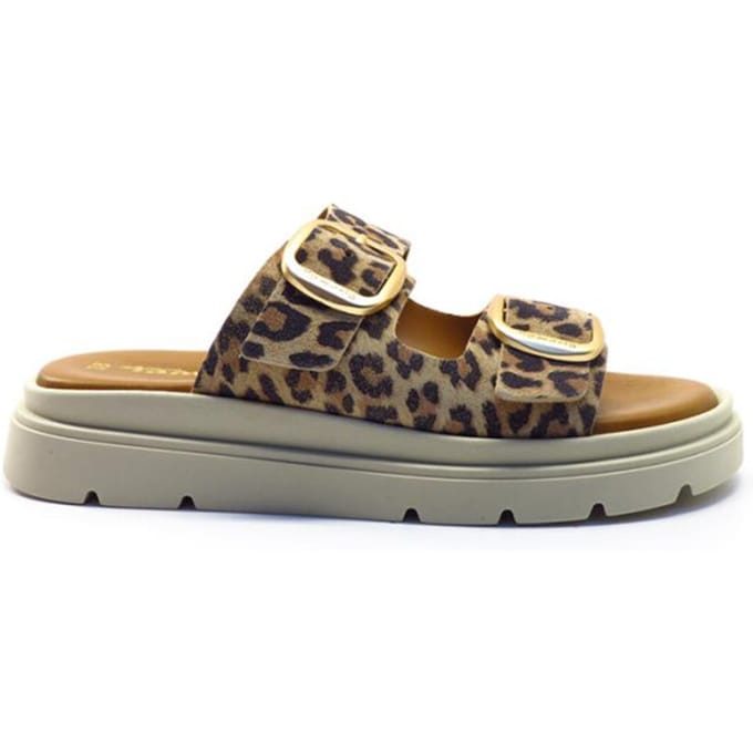 Tamaris Leopard Slippers bruin Leer - Dames - Maat 41