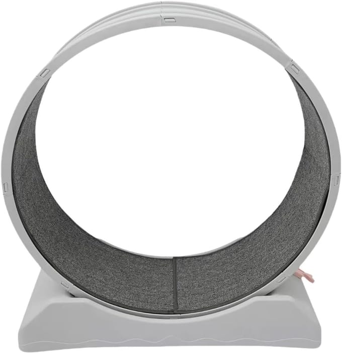 Kattenloopwiel - Loopband Kat - Sport en spel - Grote wieldiameter - 80 cm - Grijs