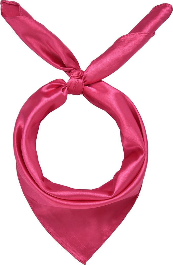 Emilie Scarves - sjaal - satijn - fuchsia roze - vierkant 60*60 cm