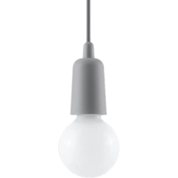 Sollux Lighting Hanglamp Diego - E27 - grijs - PVC - 90x9x9cm
