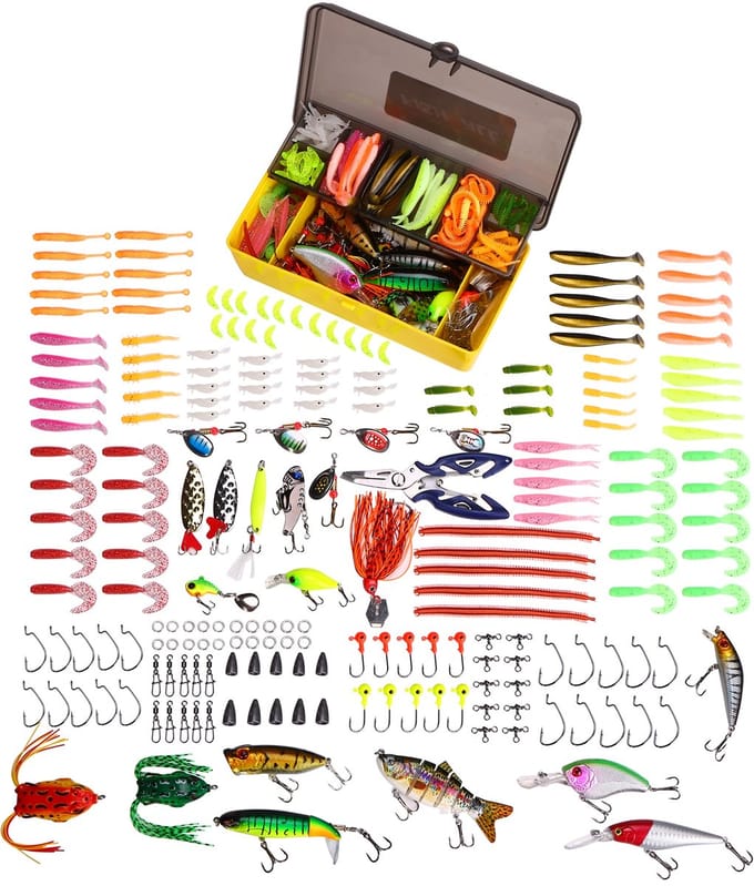 Fish4All Multi Lure Box Hard, Soft & Metal + Pliers (212pcs) - Kunstaas Set
