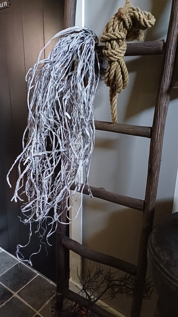 Couronne Browny raffia white wash
