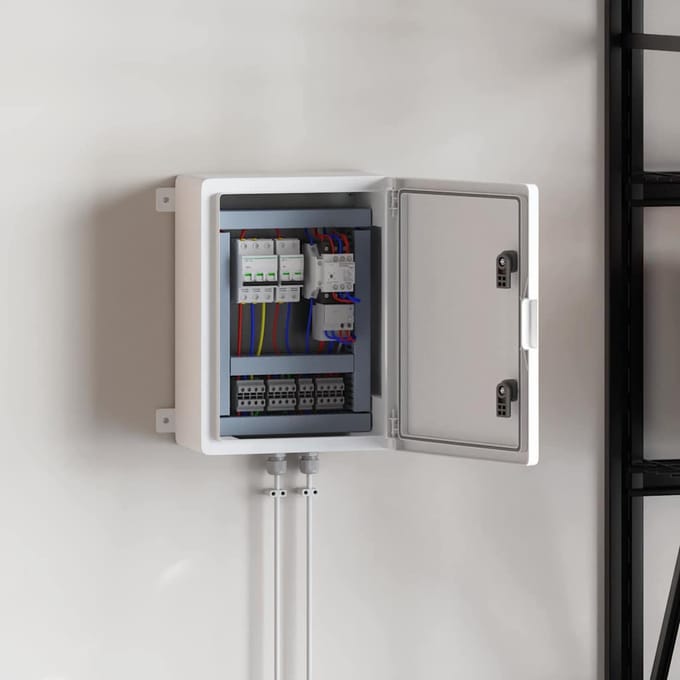 vidaXL - Besturingskast - Grijs - 37 - x - 16,5 - x - 40 - cm - ABS - Kunststof
