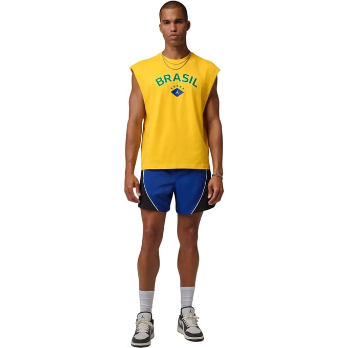 Jordan Brazil T-shirts Heren - Geel - Maat M - Katoen Jersey