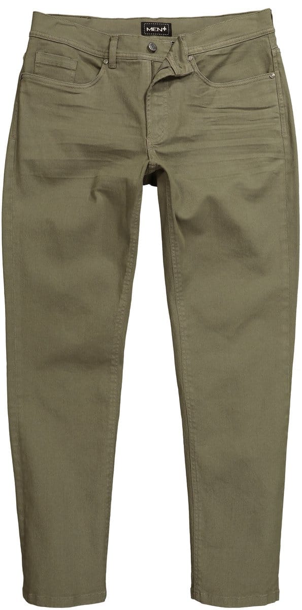Men Plus - Heren - Gekleurde jeans Buikfit Regular Fit 5-pocket - Kaki - Maat 56