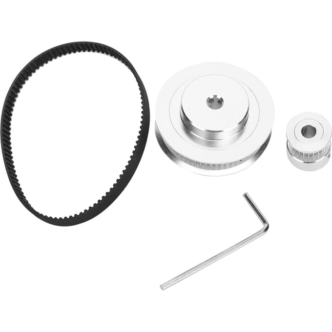 Synchrone Tandwiel Stap Timing Poelie Aluminium 20 60 Tanden 3D Printer Onderdelen P36‑GT2‑6‑BF gray