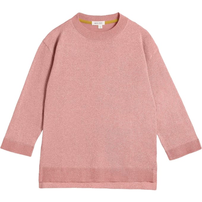 White Stuff Sparkle Jumper Light Pink Größe: 12 | Pullover Outlet | Damen | Rosa