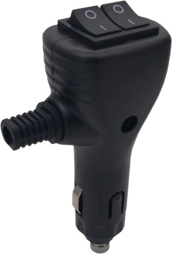 Sigarettenplug - Met twee ON-OFF schakelaars - 12 /24V