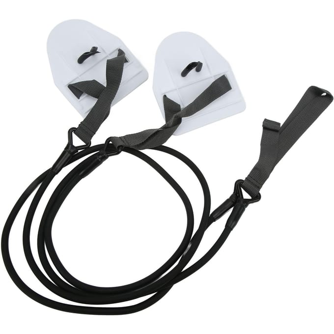 Bandes élastiques blanches de résistance pour l'entraînement de la force des bras en natation white