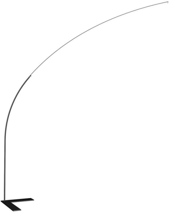 Kosilum - Avellino - Vloerlamp - Zwart - Aluminium, ijzer en PVC