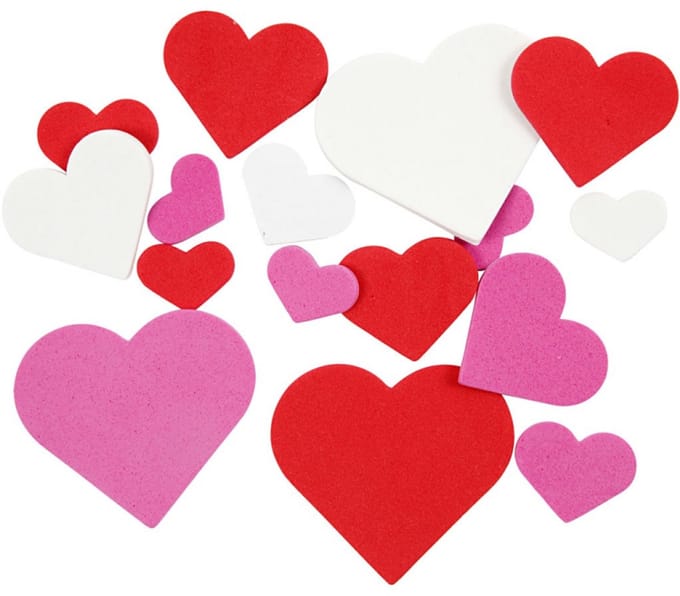 Creativ Company - Foam shapes Hearts Self-adhesive 200 pcs.